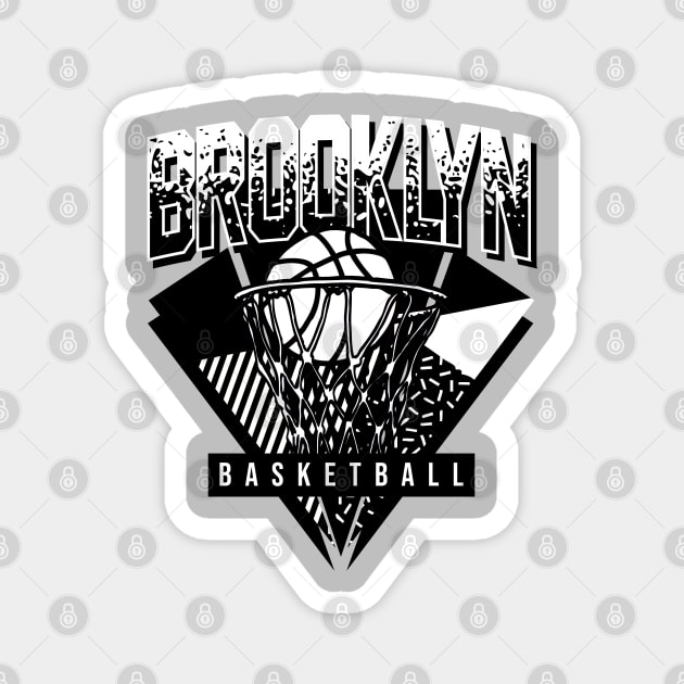 Brooklyn Basketball 90s Throwback Magnet by funandgames