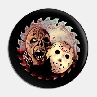 Jason Voorhees Unmasked with Saw Pin