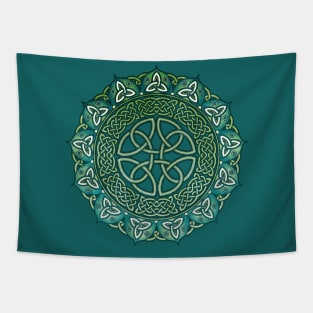 Celtic Mandala Art - Green 40 Tapestry