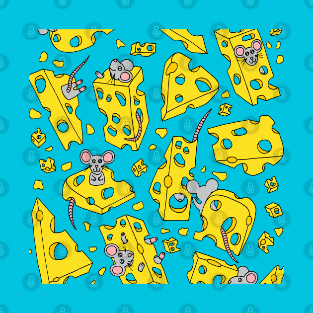 Mice and Swiss Cheese Blue Palette by HLeslie Design