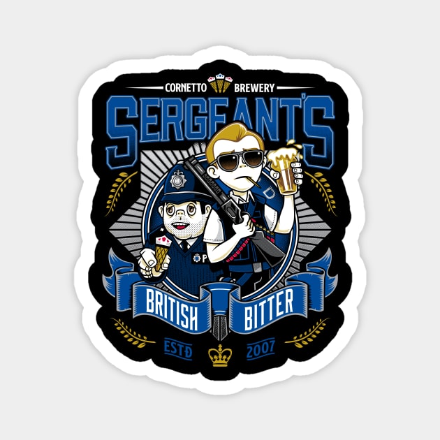 Sergeant's British Bitter - Hot Fuzz - Beer Label Magnet by Nemons