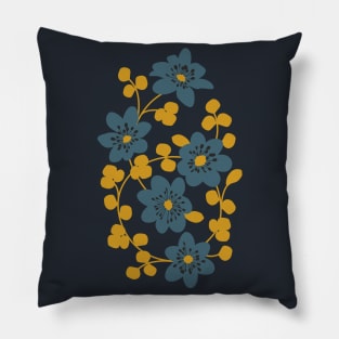 Floral pattern. Hepatica flowers Pillow