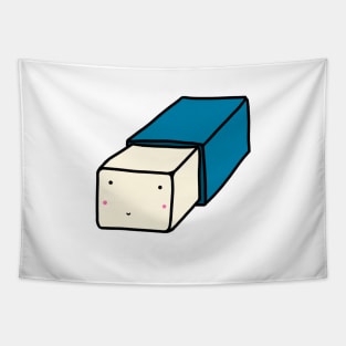 Cute white and Blue eraser Tapestry