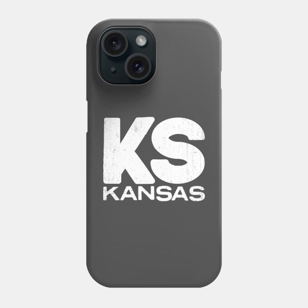 KS Kansas State Vintage Typography Phone Case by Commykaze