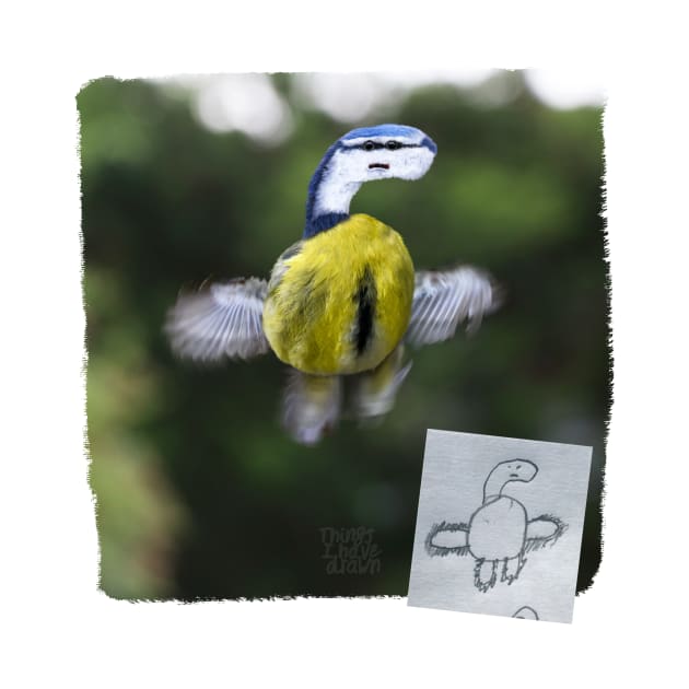 Flying Tit by Things I Have Drawn