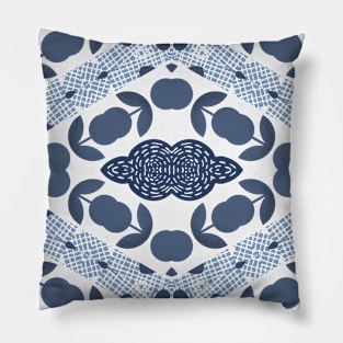 Seamless Kaleidoscope Flowers Pattern Pillow