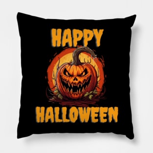 Happy Halloween Pumpkin Cartoon Pillow