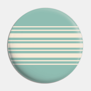 Preppy Retro Stripes - Green Pin