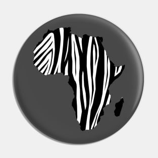Zebra print on Africa Pin