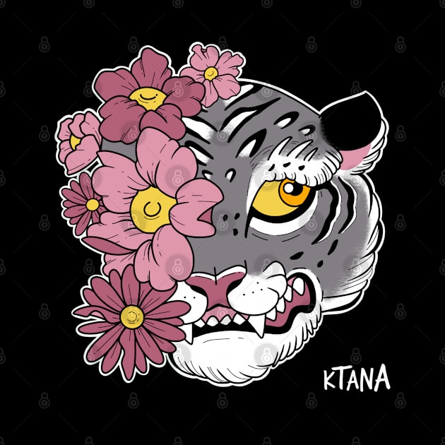 flower tiger by ART BY KTANA