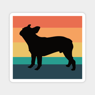 French Bulldog Silhouette Vintage Sunset Magnet