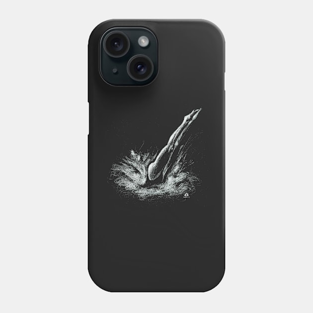 Diving in swimming Phone Case by makikelly