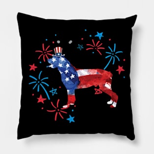 Rottweiler Uncle Sam Hat 4Th Of July Pillow