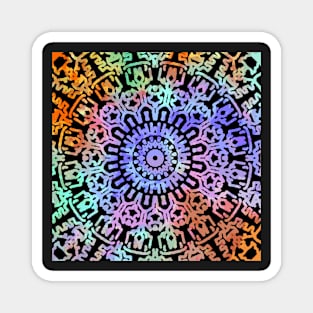 Colorful Watercolor Mandala Magnet