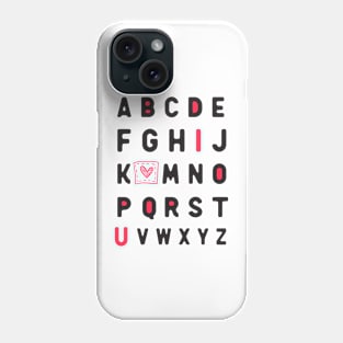 ABCD I Love You Phone Case