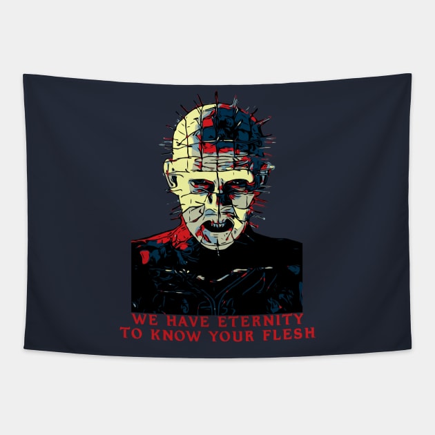 Hellraiser Pinhead Eternity Quote Tapestry by Nova5