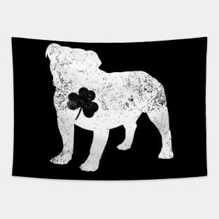 Bulldog Irish Clover Shamrock St Patricks Day Tapestry