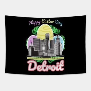 Happy Easter Day Detroit Tapestry