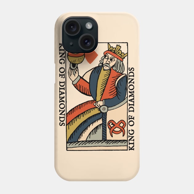 Original Standard Character of Playing Card King of Diamonds Phone Case by KewaleeTee