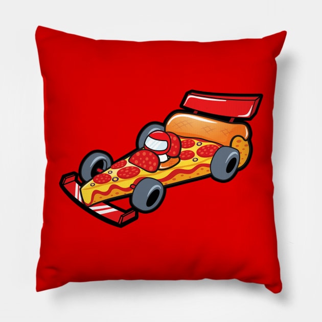 Pizza Racer Pillow by Plushism