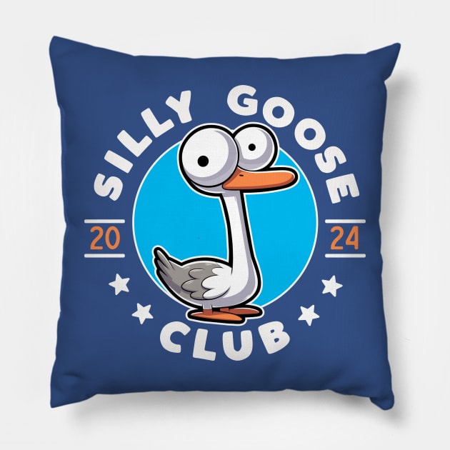 Silly Goose Club Pillow by DetourShirts