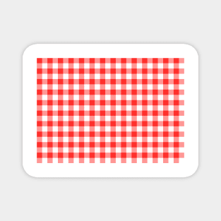 Red Checkered Square Seamless Pattern Magnet