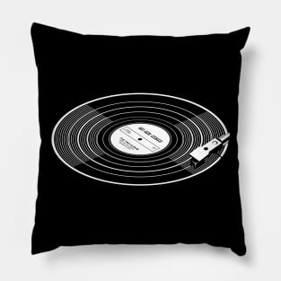 Vinyl record with stylus Pillow