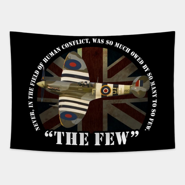 Spitfire Battle Of Britian RAF Fighter Aircraft Plane Airplane British Supermarine Tapestry by BeesTeez