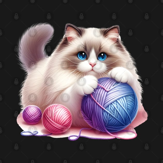 Cute Fluffy Ragdoll Cat by Annabelhut