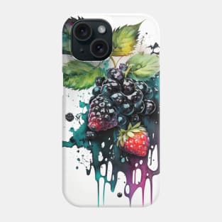 Fresh Berries Watercolor Summer Fruit Phone Case