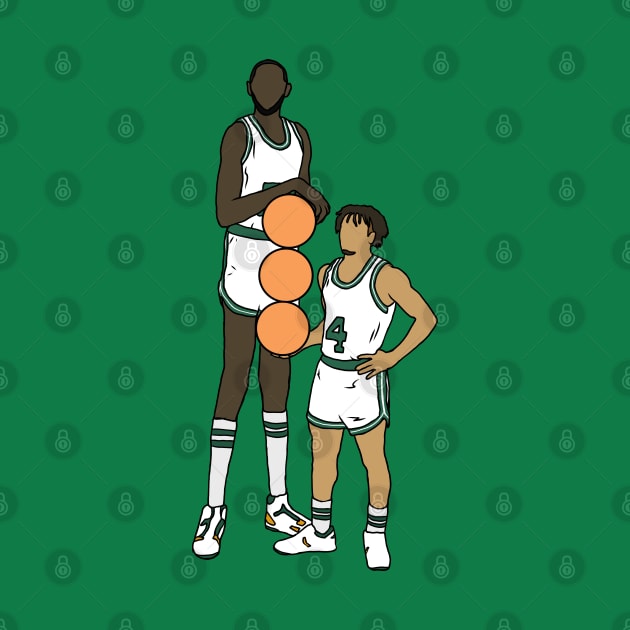 Tacko Fall And Carsen Edwards by rattraptees