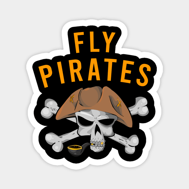 Fly Pirates Magnet by cypryanus