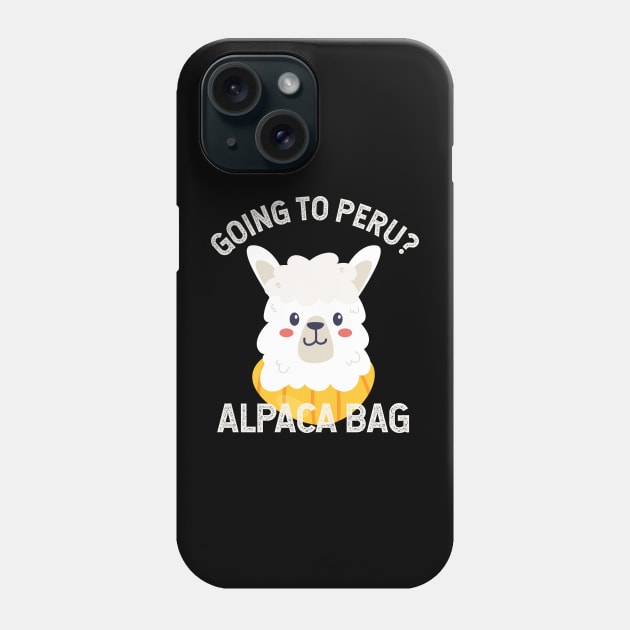 Going to Peru? Alpaca bag Phone Case by verde