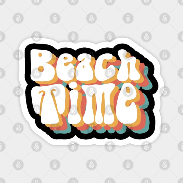 Vsco Girl Vintage Beach Time Retro Aesthetics Magnet by A Comic Wizard