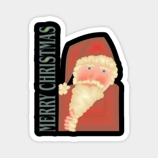 Retro Santa Magnet