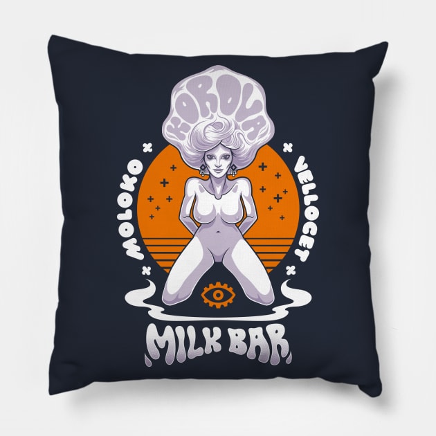 Korova Milk Bar - Cult Sci Fi Pillow by Nemons