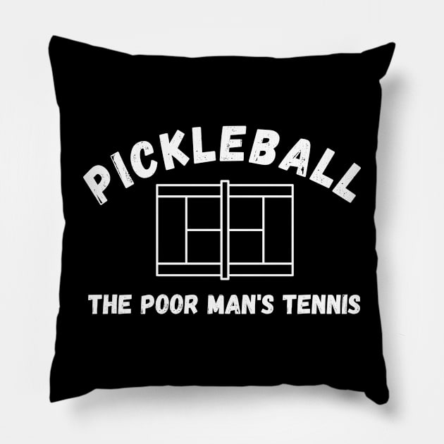 Pickleball Poor Man's Tennis Pillow by MalibuSun