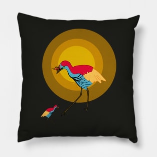 Sunrise Two Birds Pillow