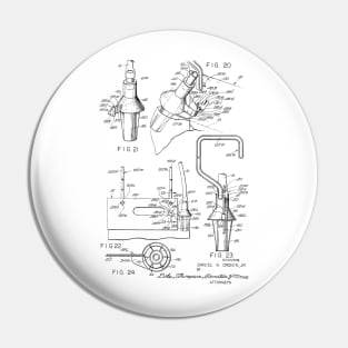 Urinary Drainage System Vintage Patent Hand Drawing Pin