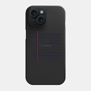 Thursday - Lined Paper Phone Case