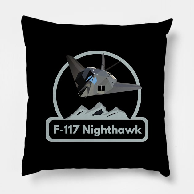 American Stealth Attack Aircraft F-117 Pillow by NorseTech