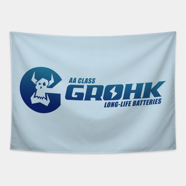 Grohk (dark) Paladins Champion Logo Tapestry by dcmjs