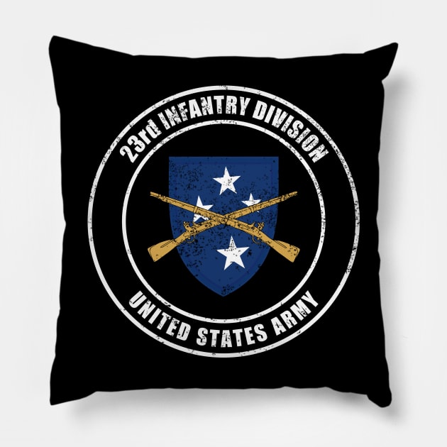 23rd Infantry Division (distressed) Pillow by Firemission45