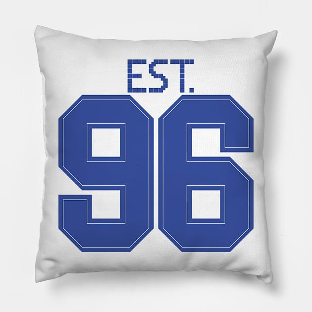 Est. 96 blue Pillow by DavidASmith