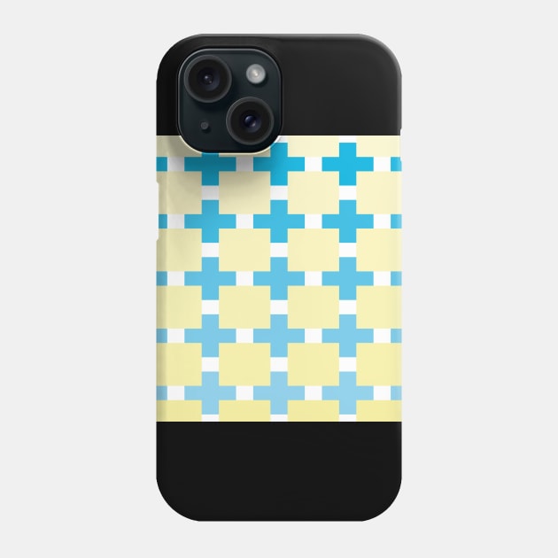 A mosaic in blue and beige colors Phone Case by DomRafael