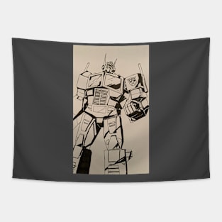 Optimus Primer on white background Tapestry