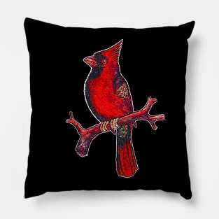 Red Cardinal bird Pillow