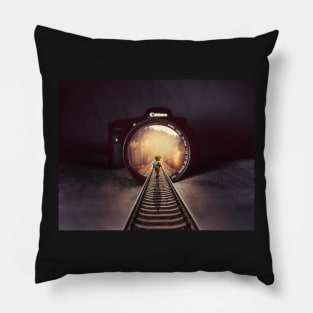 Young boy on adventure Pillow