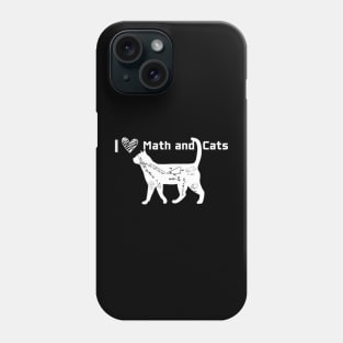 I love math and cats Phone Case