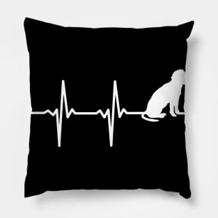 Terrier Beagle Heartbeat Gift For Terrier Beagle Lovers Pillow